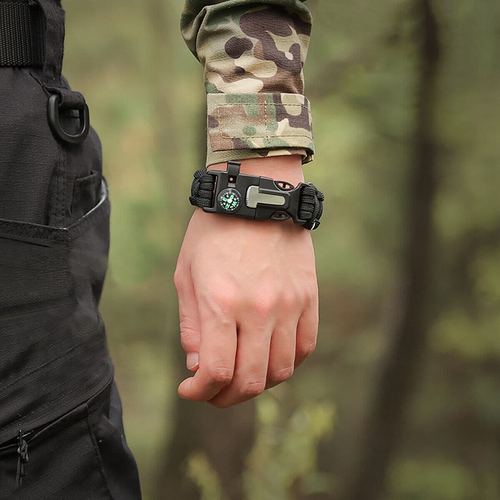 Paracord narukvica za preživljavanje 5u1 – uvek spreman za svaku situaciju