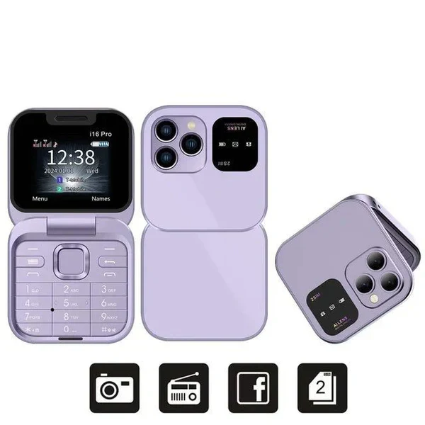 Mini telefon na preklapanje i16 Pro – mali telefon koji staje u džep