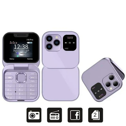 Mini telefon na preklapanje i16 Pro – mali telefon koji staje u džep