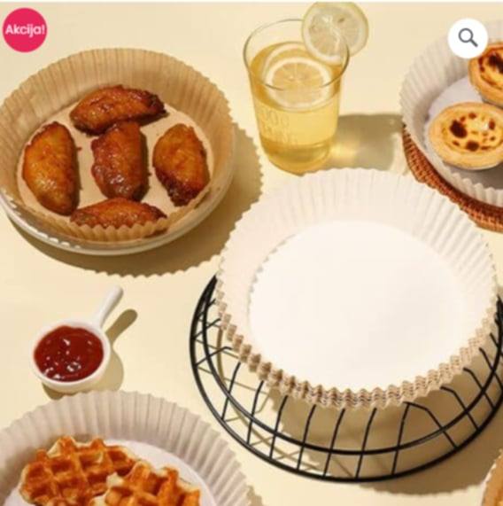 50 KOMADA - Papir Za Pečenje Za AIR Fryer