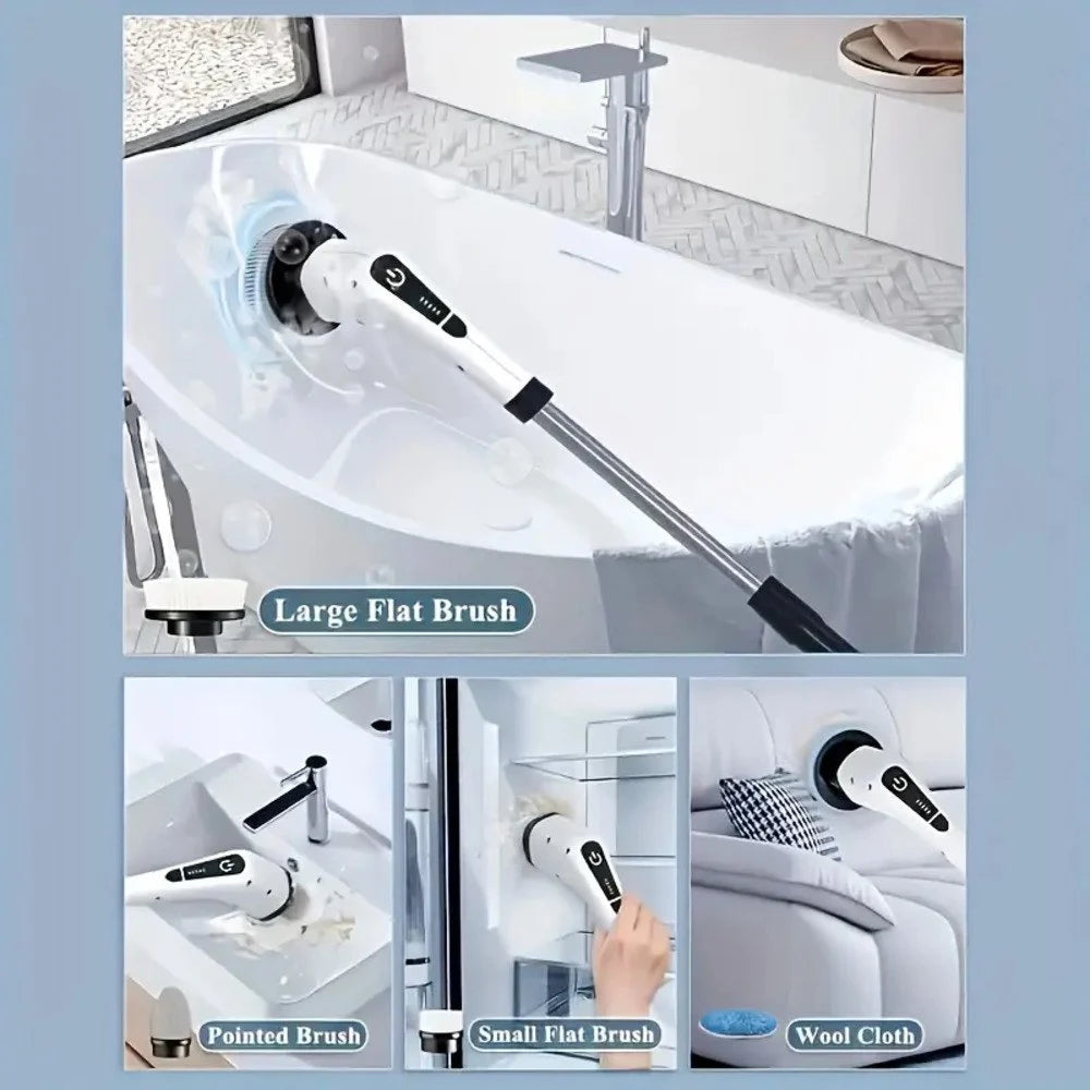 9u1 Multifunkcionalna Električna Četka za Ribanje – Sija čistoća bez napora!