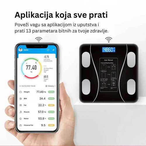 Bluetooth Pametna Vaga – Pratite svoje telo i napredak direktno sa telefona